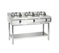Cuisinière wok à gaz - 3 brûleurs x 11.5 kw - Bartscher