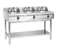 Cuisinière wok à gaz - 3 brûleurs x 11.5 kw - Bartscher