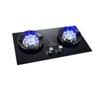 Cuisinières À Gaz Portables, Table De Cuisson 5,2 KW À 9 Cavités, 2 Brûleurs, Brûleurs Wok En Acier Inoxydable Avec Dessus En Verre, Minuterie Indépendante Double Face(LPG)