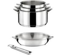 Eclipse - Lot 5 pièces - Casseroles 16 18 et 20cm Poêle 24cm inox et poignée