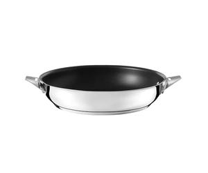 Cuisinox - Eclipse - Poêle 24 cm avec revêtement céramique - Fond encapsulé - Compatible tous feux dont induction - Acier Inoxydable 18/1 - Finition miroir - Noir