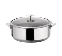Cuisinox - Eclipse - Sauteuse 24 cm avec revêtement céramique avec couvercle - Fond encapsulé - Compatible tous feux dont induction - Acier Inoxydable 18/1 - Finition miroir