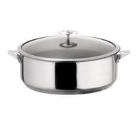 Cuisinox Eclipse sauteuse céramique 28 cm avec couvercle, induction | Sauteuse céramique 28 cm avec couvercle, inox 18/10, fond encapsulé 6,3 mm, tous feux dont induction, sans PFOA ni PTFE