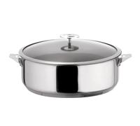 Cuisinox Eclipse sauteuse céramique 28 cm avec couvercle, induction | Sauteuse céramique 28 cm avec couvercle, inox 18/10, fond encapsulé 6,3 mm, tous feux dont induction, sans PFOA ni PTFE