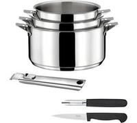 CUISINOX - ECLIPSE - Set 3 casseroles 16/18/20cm inox, 1 éplucheur et 1 couteau office