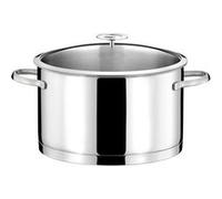 CUISINOX - Elysée - Faitout 24 cm tout inox avec couvercle universel - 5L - Fond encapsulé - Compatible tous feux dont induction - Acier Inoxydable 18/1 - Finition miroir - Poignée Fixe