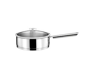 Cuisinox Elysée sauteuse 24 cm anti-adhésive avec couvercle, induction | Sauteuse 24 cm anti-adhésive avec couvercle, inox 18/10, fond encapsulé 6 mm, tous feux dont induction