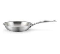 Cuisinox - Gourmet - Poêle 2 cm inox - Triply - Compatible tous feux - Acier Inoxydable 18/1 - Finition Satinée - Sans PFAS, PTFE, PFOA - Made in France
