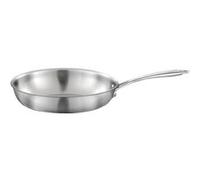 Cuisinox - Gourmet - Poêle 24 cm inox - Triply - Compatible tous feux dont induction - Acier Inoxydable 18/1 - Finition Satinée - Poignée fixe - Sans PFAS, PTFE, PFOA - Made in France