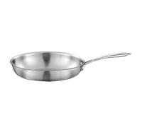 Cuisinox - Gourmet - Poêle 28 cm inox - Triply - Compatible tous feux dont induction - Acier Inoxydable 18/10 - Finition Satinée - Poignée Fixe - Sans PFAS, PTFE, PFOA - Made in France