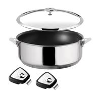 Cuisinox Sauteuse revêtue céramique 24 cm + couvercle + Anses, Tous feux
