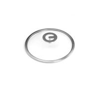 CUISINOX - Universel - Couvercle 16 cm en verre trempé et inox - Acier Inoxydable 18/10 - Finition Satiné - transparent