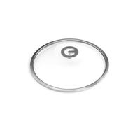 CUISINOX - Universel - Couvercle 24 cm en verre trempé et inox - Acier Inoxydable 18/10 - Finition Satiné - transparent