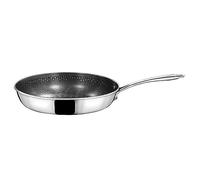 Cuisinox - Virtuo - Poêle 28 cm - Fond triply revêtement nid d'abeille antiadhérent - Compatible tous feux dont induction - Acier inoxydable - Finition Satiné - Sans PFOA et PFAS - Made in France