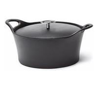 Volcan - Cocotte ronde 20cm fonte de fer émaillée noire avec couvercle