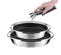 Cuisinox Ycône - 2 poêles avec revêtement céramique 24/28 cm et 1 poignée