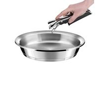 Cuisinox - Ycône - Poêle 24 cm tout inox avec poignée amovible - Fond thermo diffuseur - Compatible tous feux dont induction - Acier Inoxydable 18/10 - Finition miroir - Sans PFOA, PTFE, PFAS