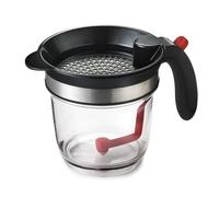 Cuisipro 747301 Séparateur à Graisse Acier Inoxydable Noir/Rouge/Transparent 28 x 28 x 18 cm