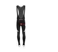 Cuissard à Bretelles De Cyclisme Pantalon de cyclisme en polaire thermique d'hiver, collants de cyclisme à fermeture éclair for vélo de montagne, pantalons longs rembourrés(White With Padded,XL)