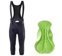 Cuissard à Bretelles for Hommes, Collants de vélo, vêtements Professionnels Route, d'équitation Longue Distance 6H, 3/4 pour Le Cyclisme(L)