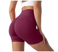 Cuissard de cyclisme pour femme, legging court invisible Scrunch Butt Lifting Gym Workout Short de sport sans couture Pantalon de yoga Push Up Booty Biker Short d'entraînement sans couture pour
