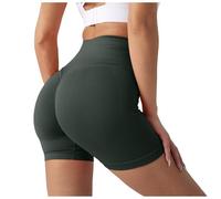 Cuissard de cyclisme pour femme, legging court invisible Scrunch Butt Lifting Gym Workout Short de sport sans couture Pantalon de yoga Push Up Booty Biker Short d'entraînement sans couture pour