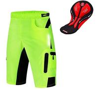 Cuissard de VTT pour Hommes Respirant 3D Gel Rembourré Séchage Rapide - Vert L