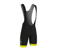 CUISSARD GIST A BRETELLES COURT COOLMAX NOIR BORDS JAUNE FLUO