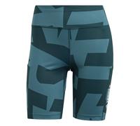 Adidas Femme Terrex Multi 8inch Printed Tight Shorts, Mystery Green/Aurora Ivy, L