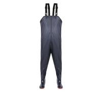 Cuissardes avec bottes pour homme - Cuissardes de pêche imperméables et respirantes à séchage rapide, combinaison de chasse à la poitrine, coupe classique, salopette légère pour la pêche à la mouche