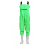 Cuissardes, cuissardes de pêche, Cuissardes unisexes légères et imperméables en PVC renforcé de nylon, semelle extérieure à crampons, boucle réglable, multicolores, plusieurs tailles(Green,5)