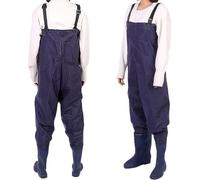 Cuissardes De Pêche, Cuissardes De Poitrine en Néoprène Tout-en-Un pour Hommes avec Bottes Et Bandoulière Réglable, Botte De Chasse pour Chasseurs, Pêcheurs Et Randonneurs, Color, 45