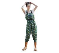 Cuissardes de Poitrine Chest Waders for Women, PVC Waterproof Fishing Waders with Wading Belt and Boots,for Fishing & Hunting(Green,38)