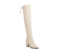 Cuissardes pour Femmes, Cuissardes à Talons épais de 7,5 cm, Bottes Extensibles, Mode, Bottes Longues de Grande Taille pour Le Travail Quotidien, Les Loisirs, Noir, 39 EU
