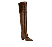 Cuissardes pour Femmes, Cuissardes, Talons Épais Pointus, Bottes Longues De Grande Taille pour Quotidien, Loisirs, Shopping, 7,5 Cm / 2,95 Pouces,Marron,35 EU