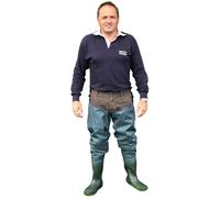 Shakespeare Sigma Wader Cuissardes en Nylon Imperméable avec Bottes pour Homme et Femme. pour Pêcher du Bord et en RIVière, Pêche à la Mouche