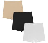 Cuisse Cycliste Boxer Femme sans Couture Short Blanc Robe Femme Short Jupe Femme Legging Shorty sans Couture Femme Leggings Sport Beige Noir Blanc L