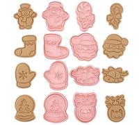 Cuissier de Noël Cutter 8pcs DIY PRESS COOKIES TIMPS MIGNES Supports de boulangerie Balle neige Balles bonbons