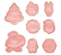 Cuissier de Noël Cutter 8pcs / ensemble réutilisable Cookie 3D Cookie mignon Santa Claus Tree Tree Snowman Man Man for Baking Kitchen Tools |