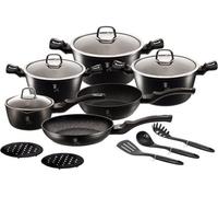 Cuisson Berlinger Haus ensemble de casseroles 15 El. Black Silver BH6155