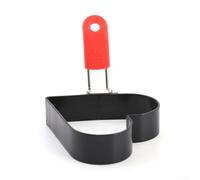 Cuisson en acier inoxydable pour cuisine et œufs pour le voyage - Gadget sans œufs - Poignée en plastique résistante à la chaleur - Gain de place avec crêpes pour la maison pliable (forme de cœur)