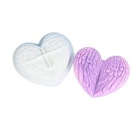 Cuisson en silicone efficace en forme de cœur ailé pour créer des mousses romantiques et des gâteaux décoratifs pour un événement spécial en silicone