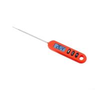 Cuisson sans effort avec thermomètre numérique pour viande et lait, sonde de lecture précise avec fonction d'arrêt automatique (rouge)