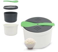 Cuisson vapeur micro-ondes complet, cuillère couvercle passoire, cuiseur riz nouilles céréales, étanche vert Label