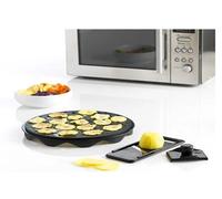 Mastrad Top Chips Set Chipsmaker + Mandoline, Mikrowellen-Chipsbräter, Silikon, Kunststoff, Schwarz, F64601