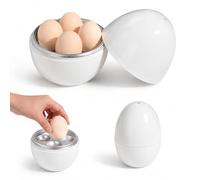 Cuit Oeuf Micro Onde, SGZIOO Cuiseur Oeuf Micro Ondes pour 1-4 d'œufs et Évaporateur d'œufs, Design Compact, Cuiseur a Oeuf Idéal pour Famille, Étudiants, Bureau