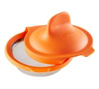 Lékué Ustensile pour cuisson d'œuf poché Acier inoxydable/Silicone Orange 9,3x11x7,5 cm