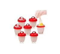 Cuit Oeufs, 7 Cuit Pocheuse Silicone Oeuf, Easy Eggs Cooker Coquetier Gel de Silice de Qualité Alimentaire sans BPA, Faire Bouillir des Oeufs sans Le Coque