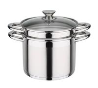 GSW Stahlwaren GmbH cuiseur Vapeur en Acier Inoxydable avec Insert, Acier Inoxydable, Silver, 22 cm