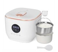 Cuit-riz 3l à Faible Teneur En Sucre Pour Riz Blanc/brun, Porridge Et Soupe, Cuit-riz Avec Vapeur Et 5 Fonctions De Cuisson Du Riz, Conservation De La Chaleur Pendant 8 Heures